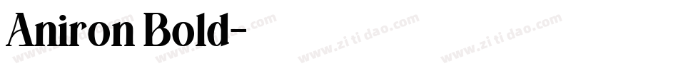 Aniron Bold字体转换